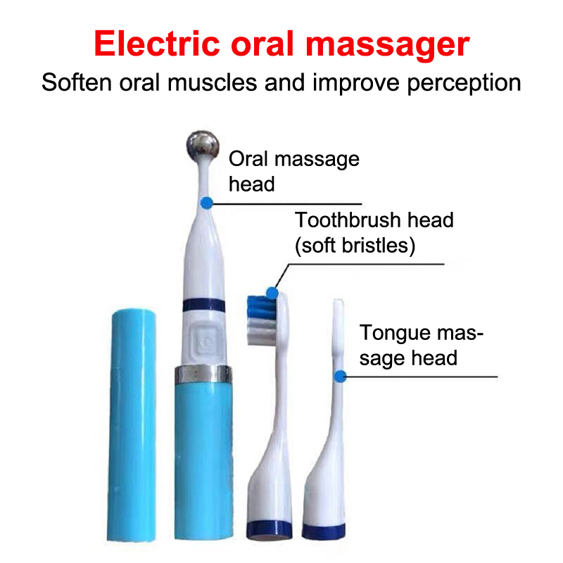 Elektrische Zunge Muskel Training Erholung Gerät Zunge Mund Muskel Training Massage Werkzeuge Zahnbürste Ersatz Köpfe