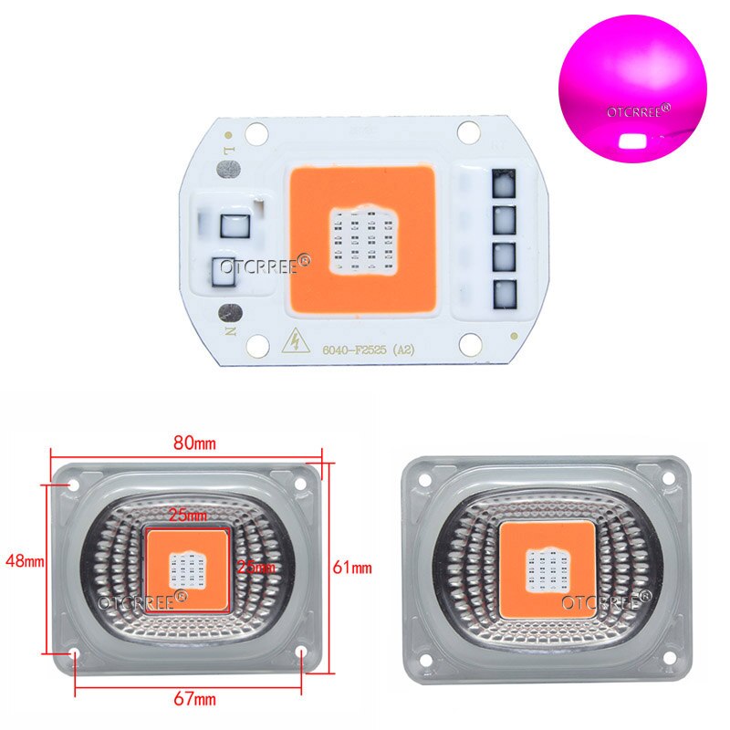 20w 30w 50w led phyto lys  ac220v vækstlamper med linsereflektor rød+blå led vækstlys fuldt spektrum til planter frø