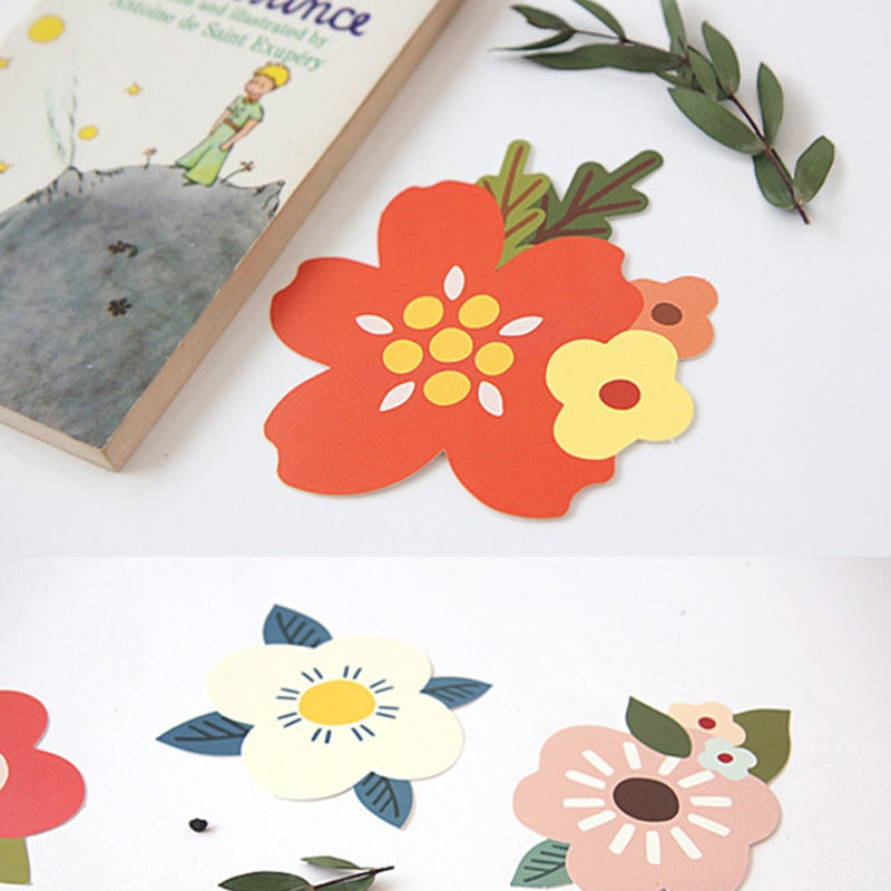 1 seal sticker+1 card+1 envelope/set flower greeting card thank you card birthday christmas envelope stationery