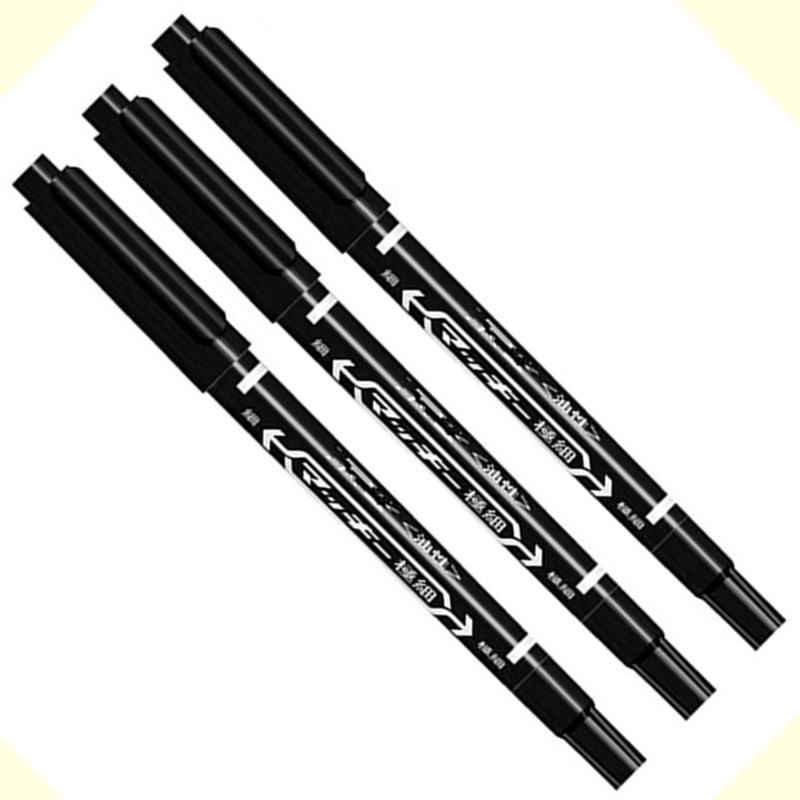 Zwart Rood Dual Tip Marker Fineliner Kunstenaar Comic Tekening Schilderen Pen Mark CD Glas Hout School Kantoorbenodigdheden Briefpapier MP20