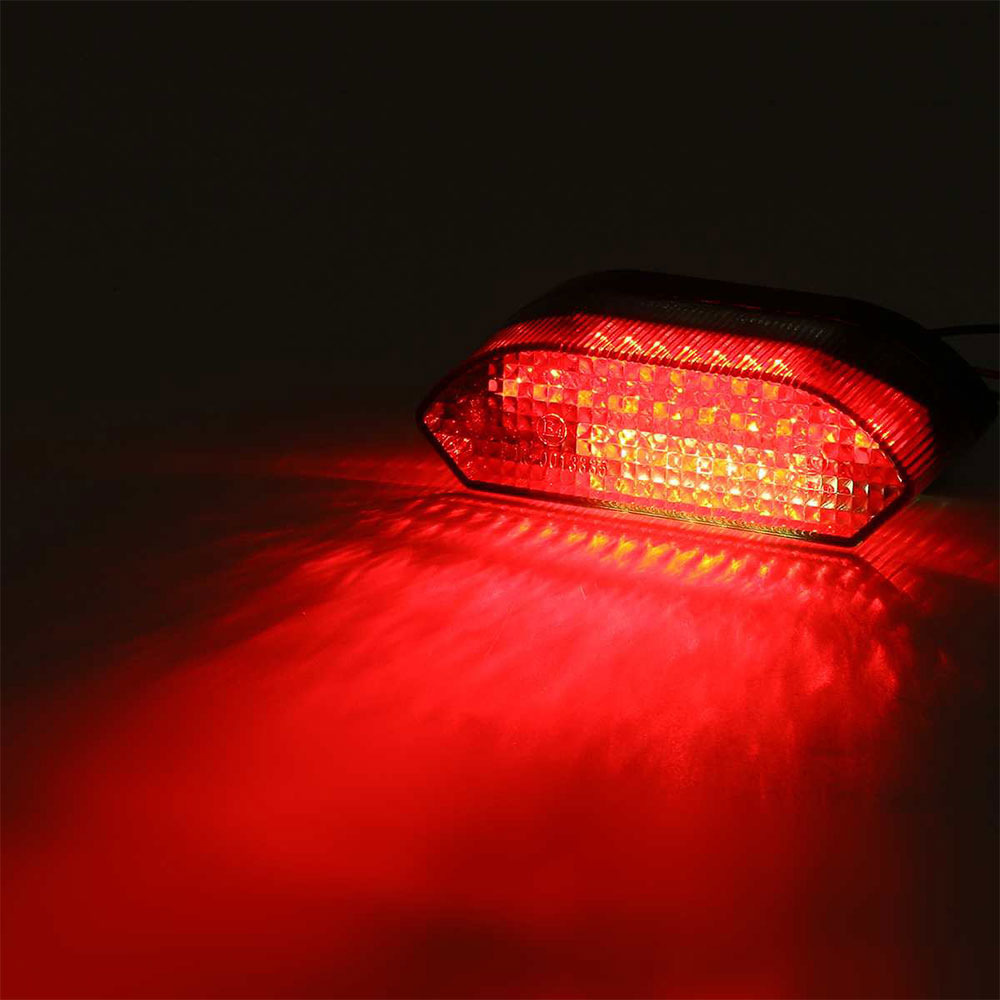 Luz de freno trasera Universal para motocicleta, luz roja de parada trasera, 30 LED, para Dirt Bike, ATV