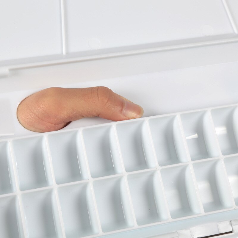 EZONE 24 Grid Folding Palette Plastic Watercolor Painting Box Palette Artist Color Mixer School Office Art Supply