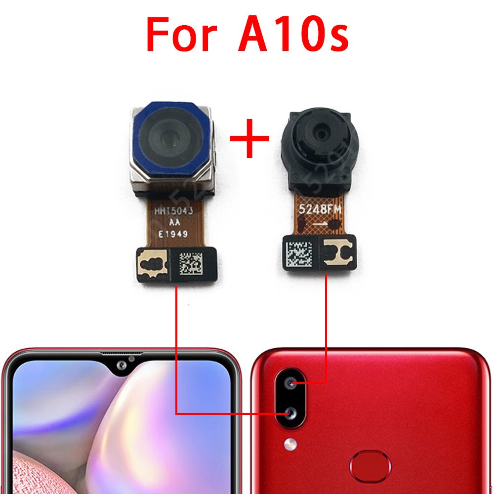 Cámara Frontal y trasera Original para Samsung Galaxy A10s A107, módulo de cámara Frontal principal, piezas de repuesto flexibles: A10s Back All