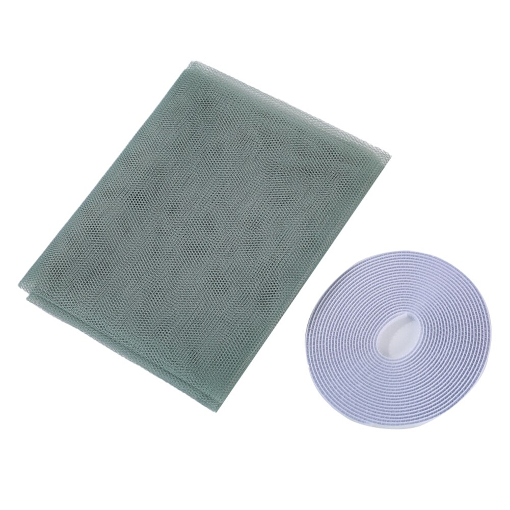 130x150cm Self-adhesive Anti-mosquito Screen Mesh Invisible Screen DIY Breathable Free Cut Stealth Window Curtain Screens: Gray