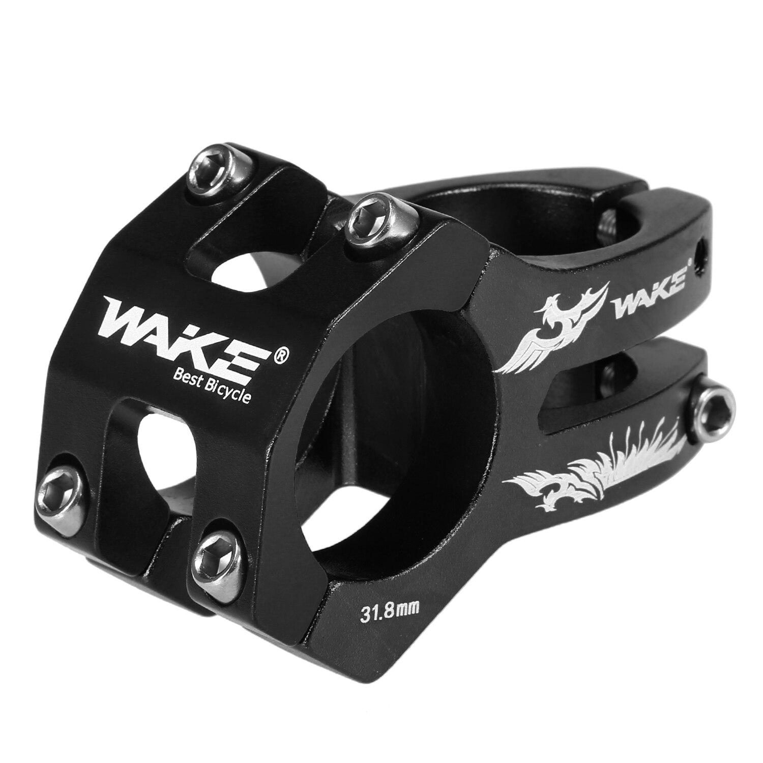 Fahrrad Vorbau 22,2mm 25,4mm 31,8mm Aluminium Legierung Fahrrad Stengel Hohe-festigkeit Cnc-gefräste Fahrrad Stengel Berg Straße Lenker Stemr: Schwarz 22.2mm