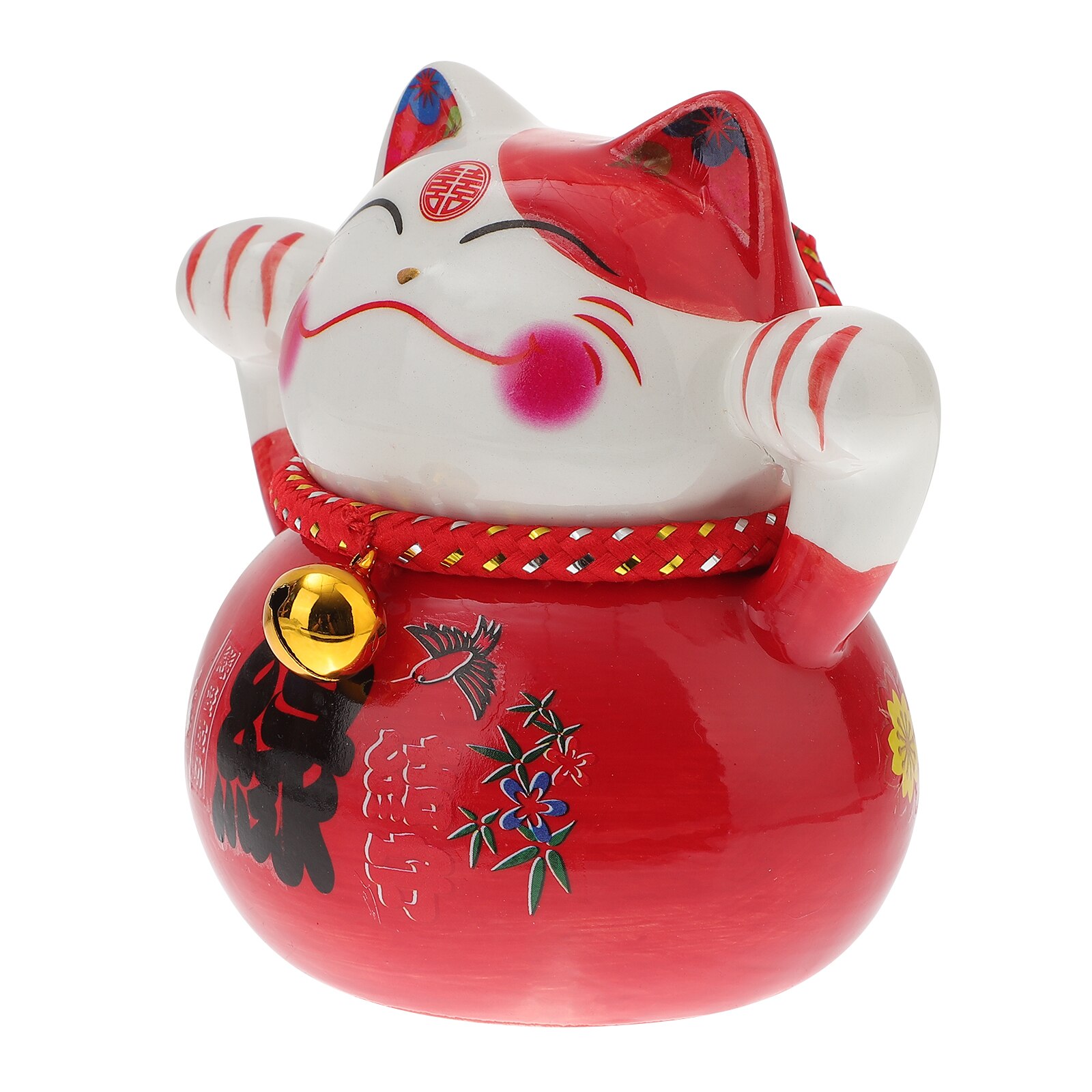 1Pc Desktop Kat Ornament Creatieve Mooie Besparing Pot Housewarming Rood