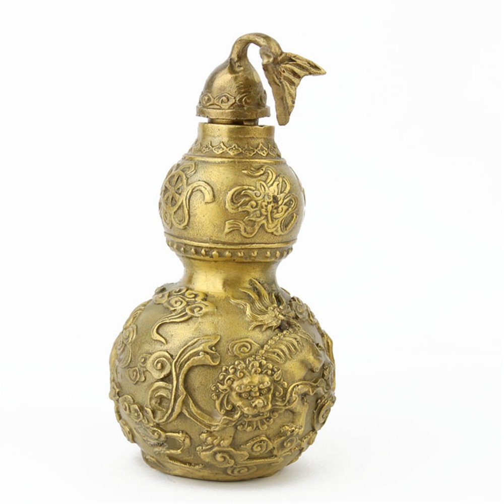 5 Inch Brass Feng Shui lion Wu Lou For Health Enhance Sculptures/WU LOU M4061