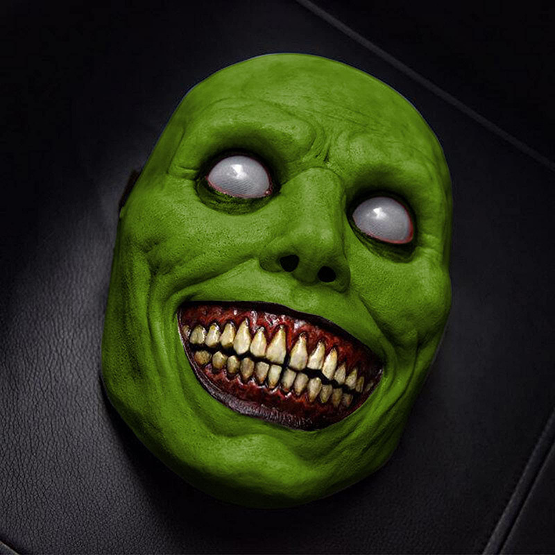 Halloween-fest led-lysende svart v-formet maske daglig kaldt lys halloween-skrekkmaske spøkelsesfestival spøkelsesdans lysende maske: Gul