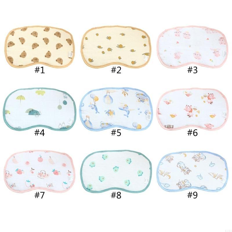 K1MA Schöne gedruckte Babykissen für Neugeborene bequeme Kopfstütze Kissen weiche und atmungsaktive Baumwollkissen