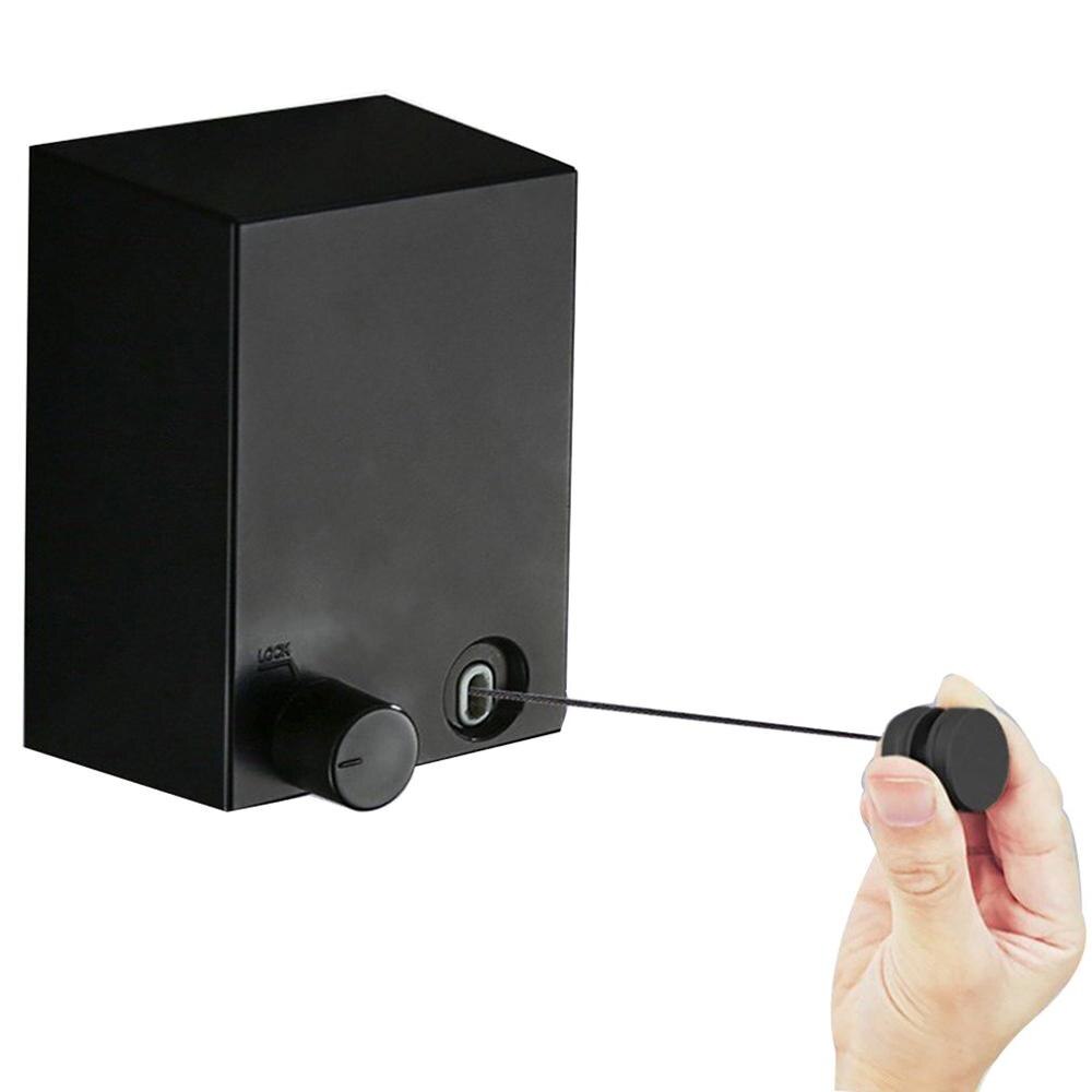 Telescopic Stainless String Invisible Clothesline Retractable Clothes Dryer Hanger Hanging Clothes Line: black