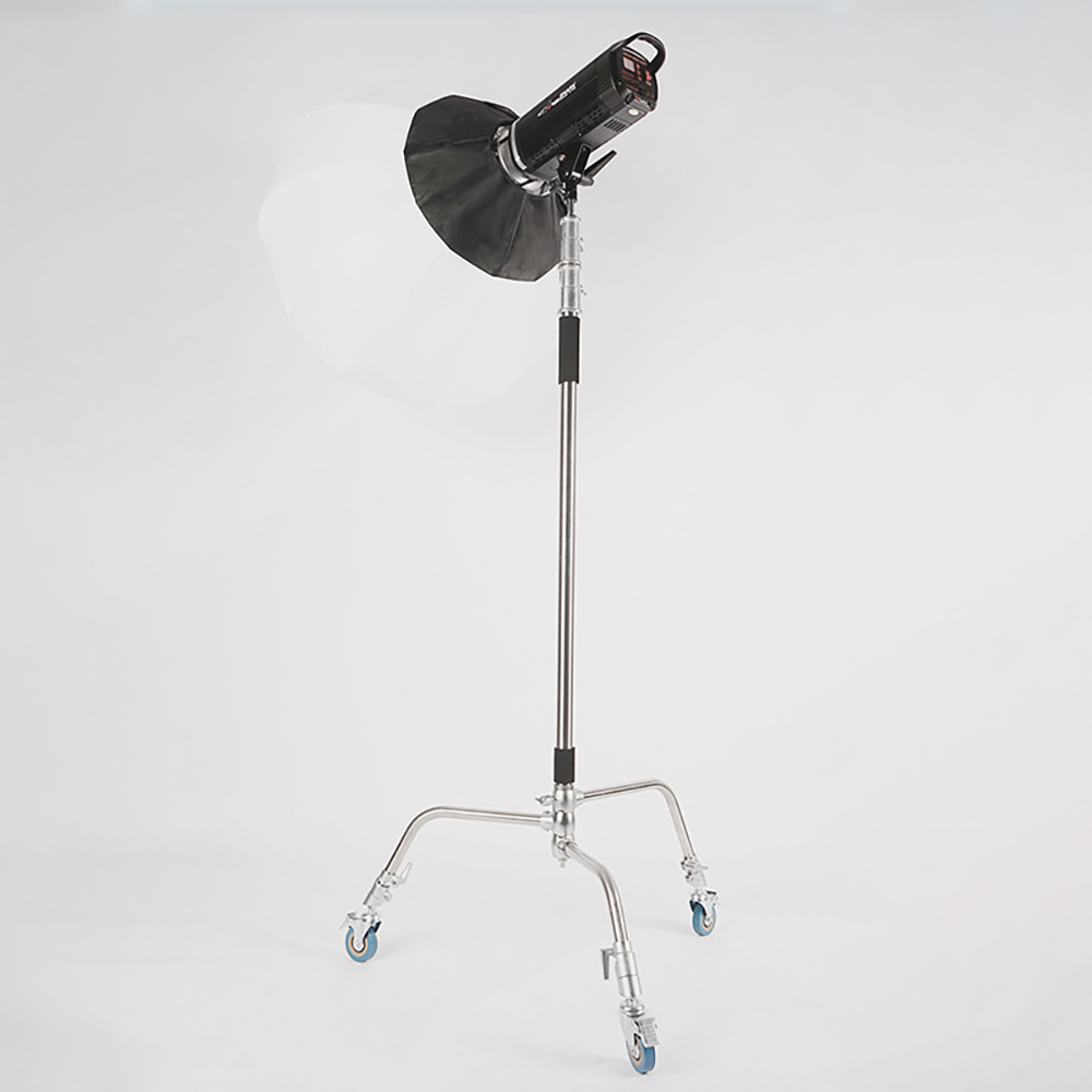 3Pcs C-Stand Swivel Caster Wheel Set 22MM 24MM Diameter Light Stand Tripod Magic Leg For Photography Century Foldable