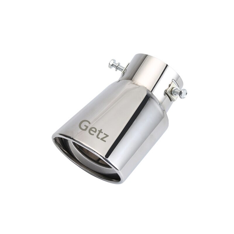 Stainless Steel Exhaust Tip Pipe Muffler Car Styling Exhaust System Tip Modified Car Tail For Hyundai Getz Accessories: bending type silver