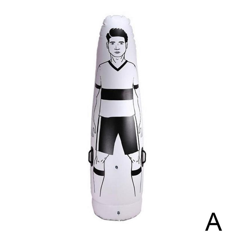 Portable Football Inflatable Column Human Wall Free Kick Positioning Training Equipment Football Simulation Water Injection and: white