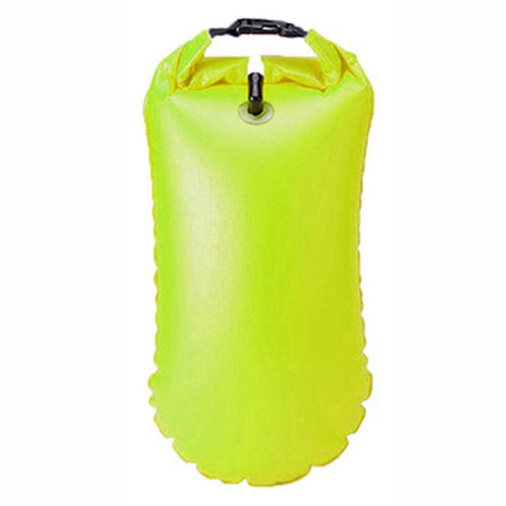 Oppustelig flotation opbevaring livreddende lomme tør vandtæt taske svømning livreddende sæt flydende gearsæk udendørs: Gul
