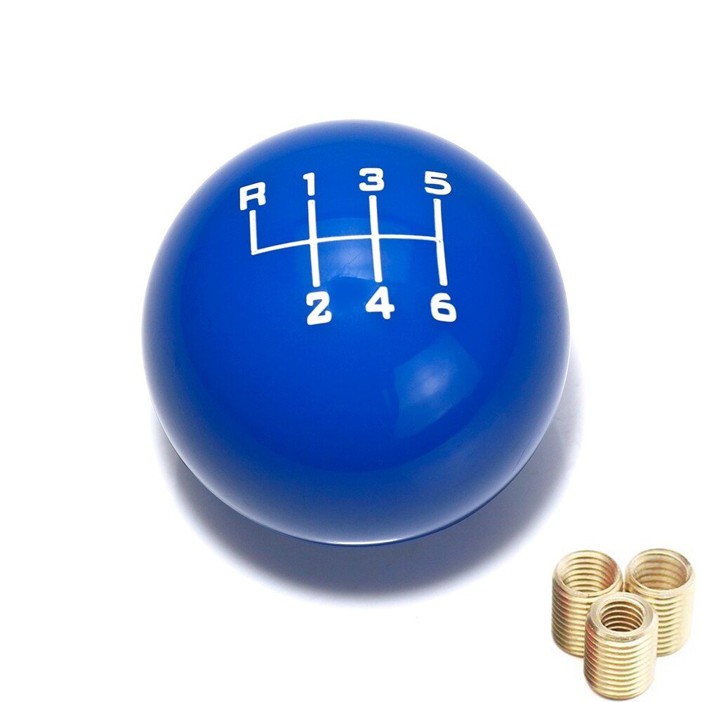 Universal 6 Speed ball shape Acrylic Gear Shift Knob Shifter Lever Head: 6 speed blue