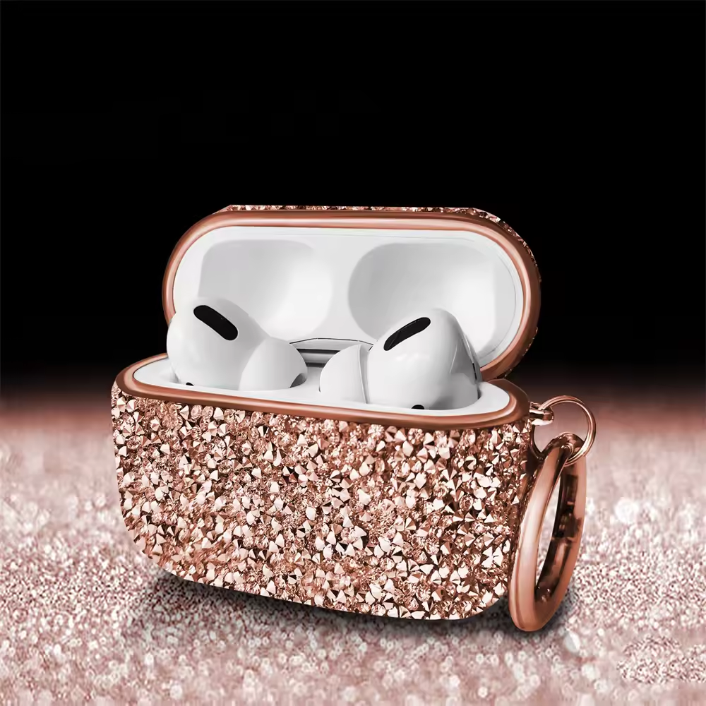 For Apple Airpods4 3 2 1 Pro Glitter Rhinestone Case Bling Diamond Hard Protective Funda for Airpods Bluetooth Earphone Bag