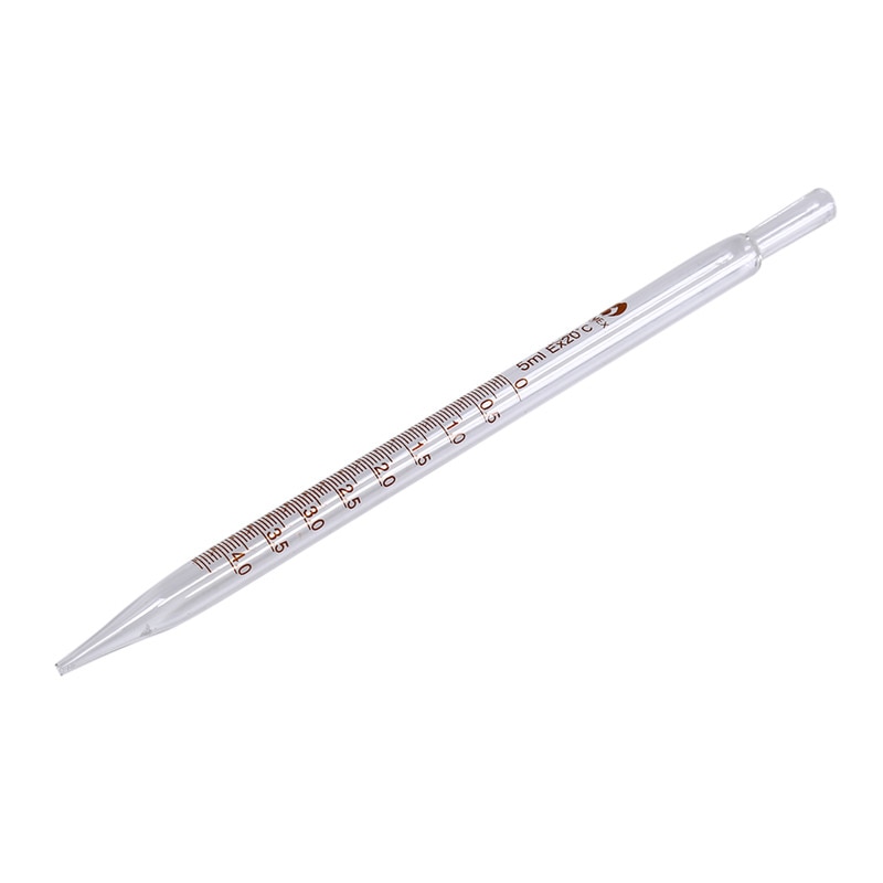 5ml/10ml Transfer Pipettes Glass Graduated Pipette without Rubber Bulb Lab Chemistry Dropper Dispensing