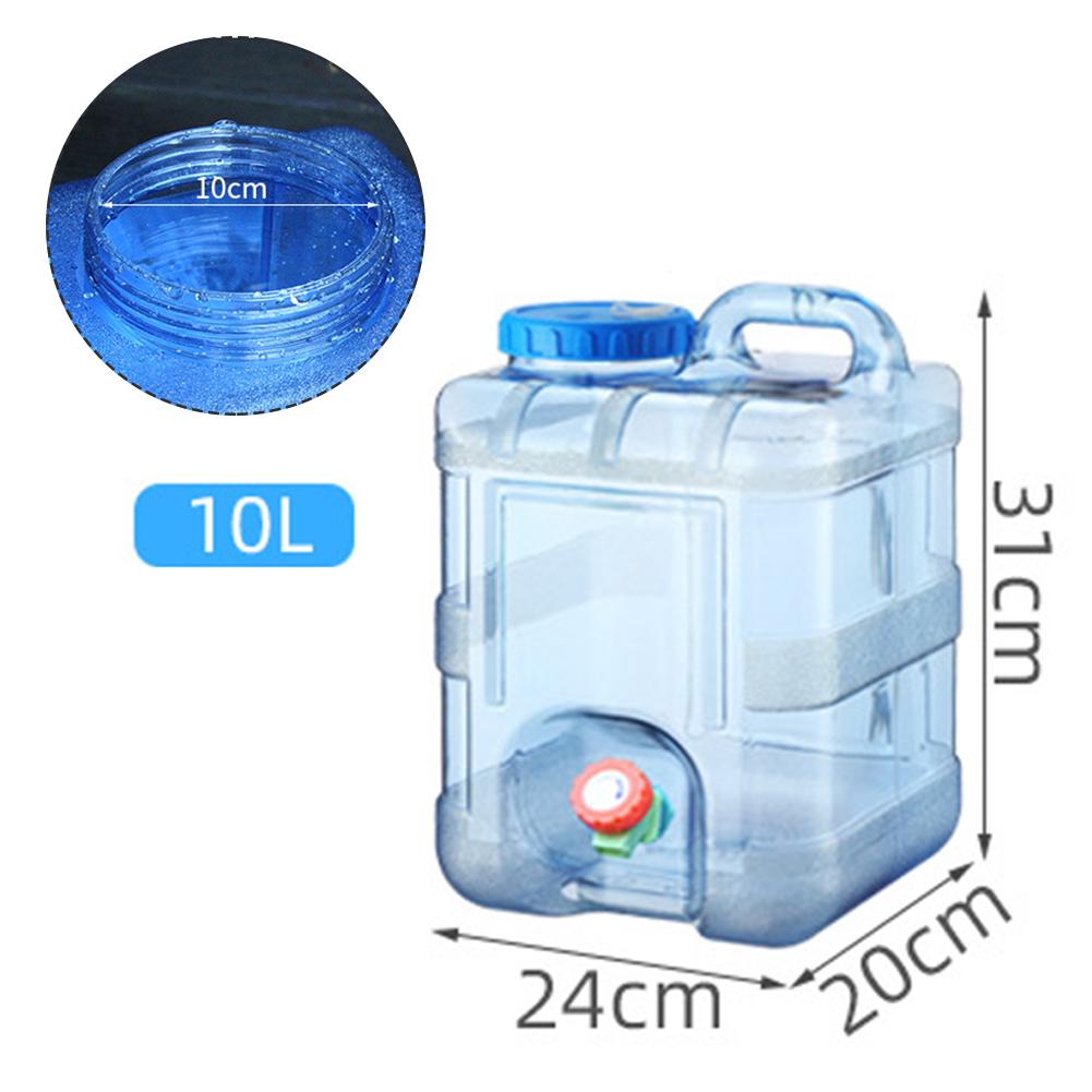 Distributeur de récipient d&#39;eau de boisson 10l, Portable, solide, Transparent, bleu, pichet d&#39;eau pour l&#39;extérieur, Camping, randonnée