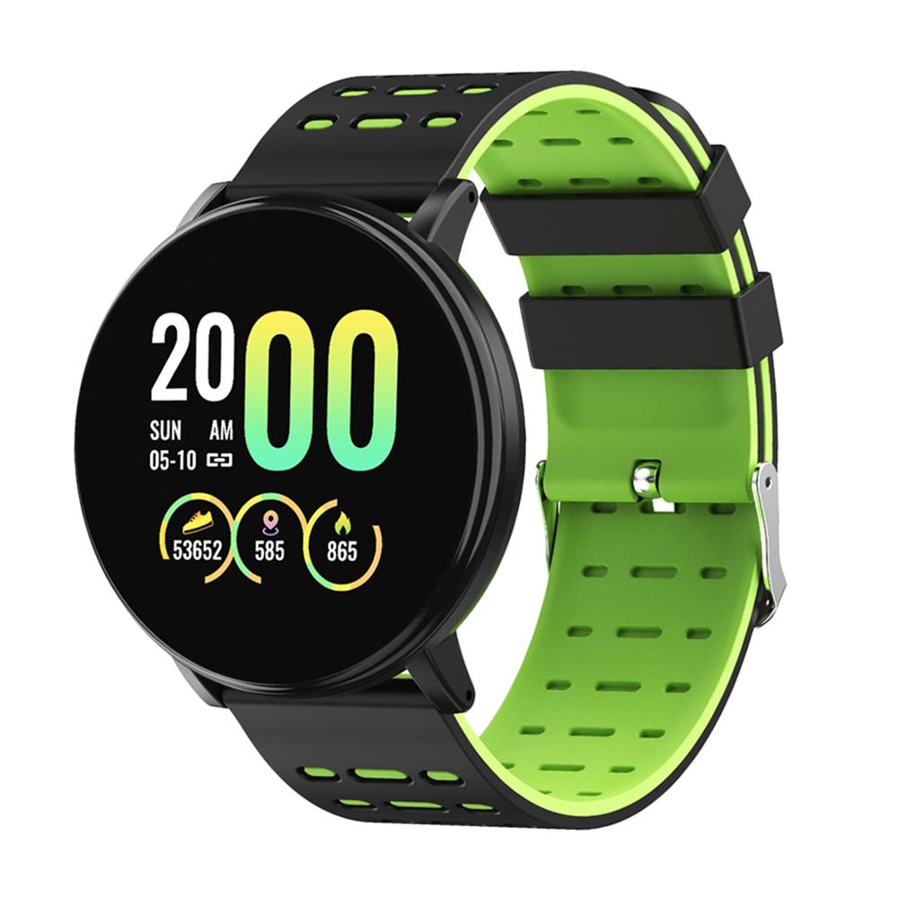 Fitness tracker skridttæller 119 plus smart ur armbånd  ip67 bluetooth søvn puls blodtryksovervågning armbåndsur: Opgrader grøn