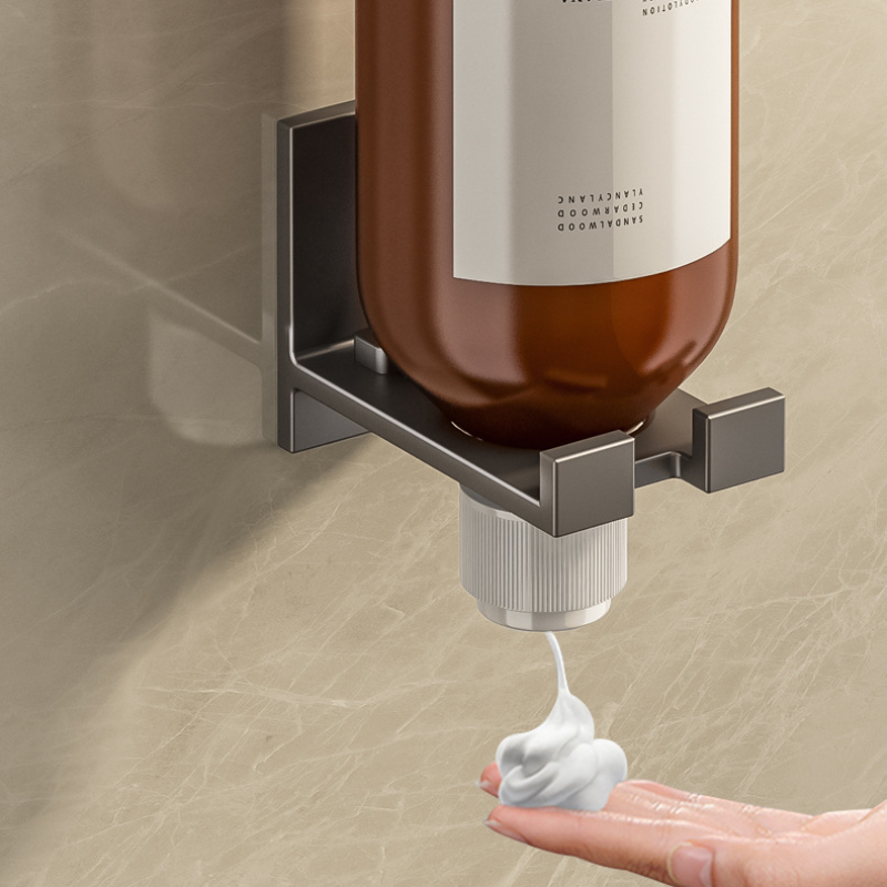 Universele Ponsvrije Douchegel Flessenrek Wandmontage Verstelbare Shampoo Fles Metalen Houder Handzeepdispenser Haak