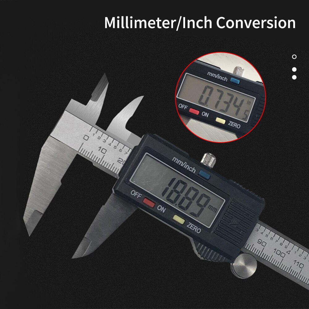 Digital Vernier Caliper 6 Inch Stainless Steel Electronic Caliper with Large Display Screen 150mm Measuring Tool Inch/Millimeter