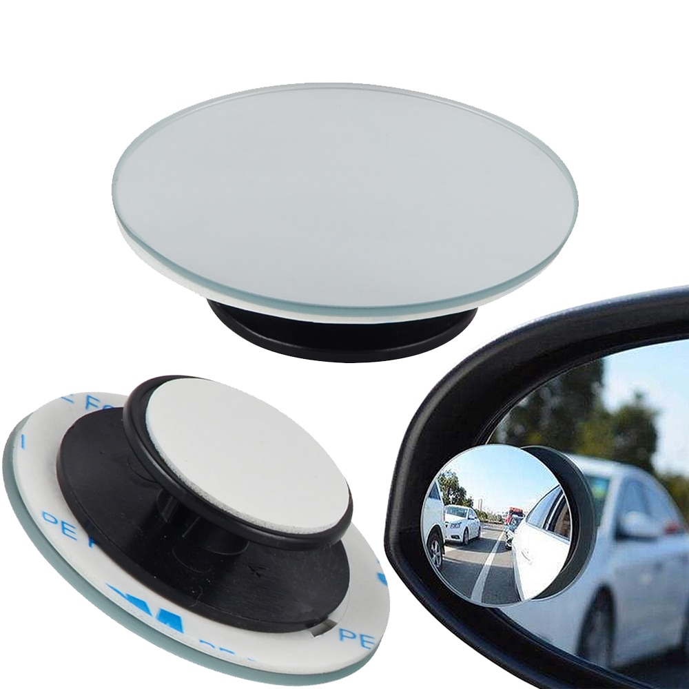 Auto Achteruitrijcamera Beoordeling Spiegels 360 Graden Frameloze Blind Spot Spiegels Universal Auto Groothoek Ronde Bolle Spiegels 2PCS