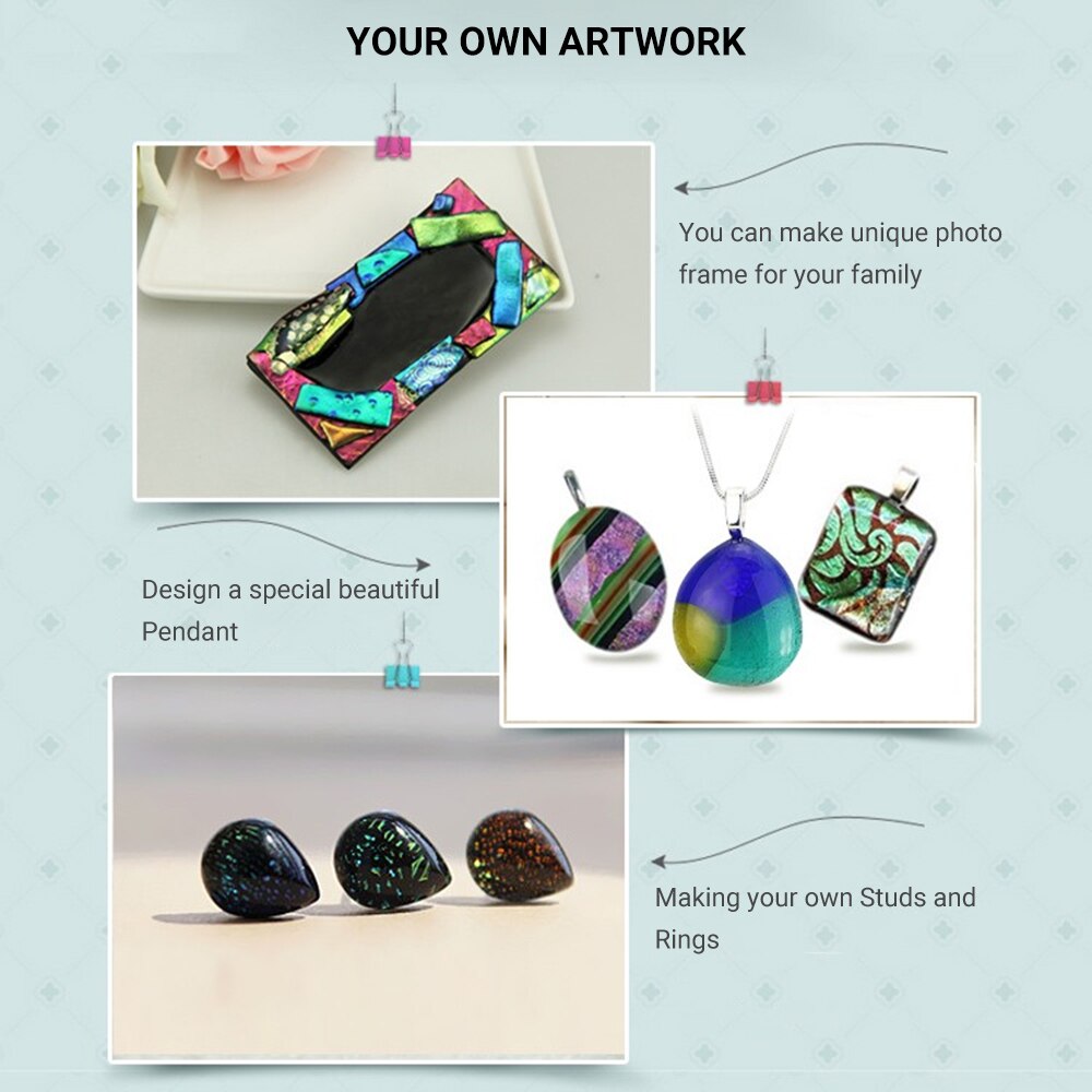 Microwave Kiln Kit DIY Fusing Glass Jewelry Set 10pcs/set Microwave Kiln for DIY Jewelry Glass Fusing Kiln Tools