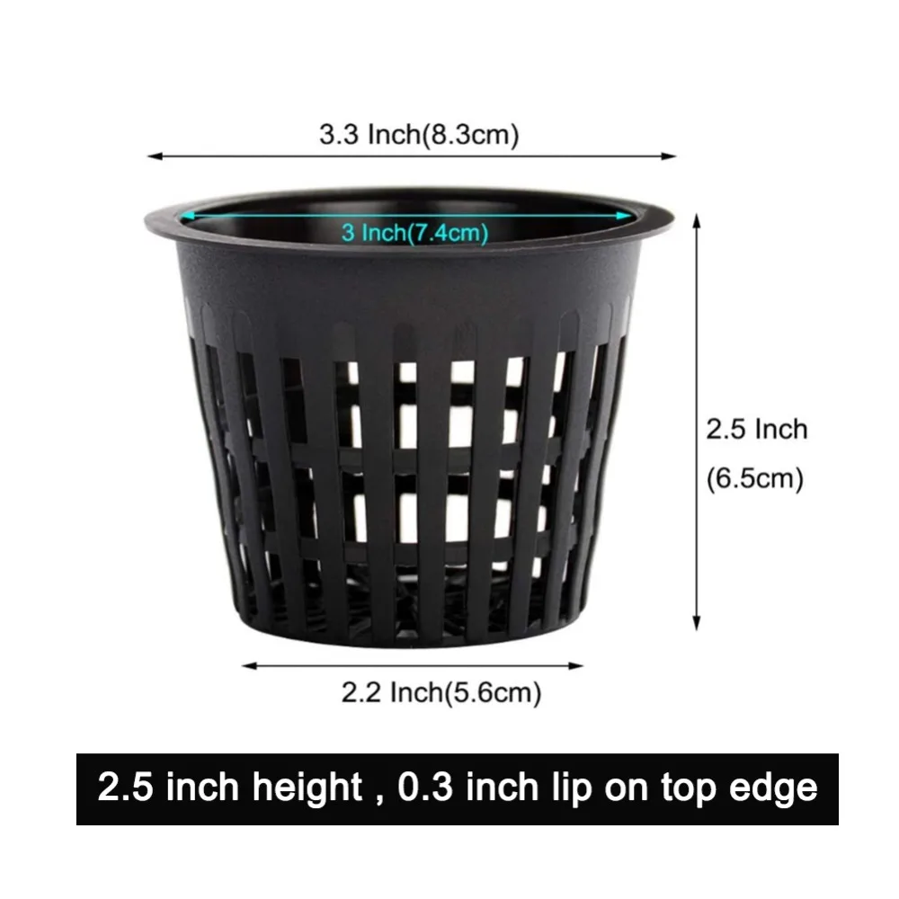 10 stks Hydrocultuur Mand Tuin Groente Grondloze Groeien Netto Pot Aeroponics Plastic Planten Mesh Potten