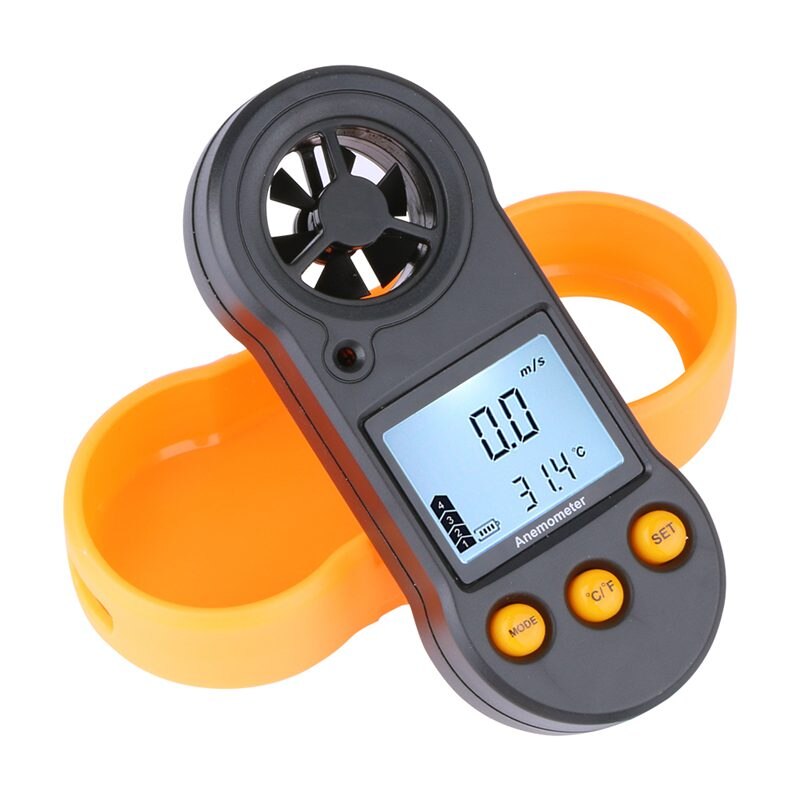 Bärbar anemometer anemometro ntc termometer vindhastighetsmätare vindmätare 30m/ s lcd digital lufthastighet handhållen verktyg