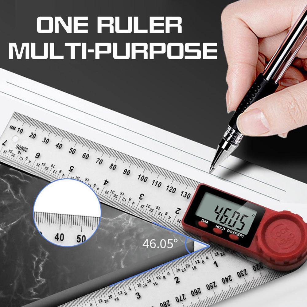 2in1 200MM/300MM Digital Meter Angle Inclinometer Angle Digital Ruler Electron Goniometer Protractor Angle finder Measuring Tool