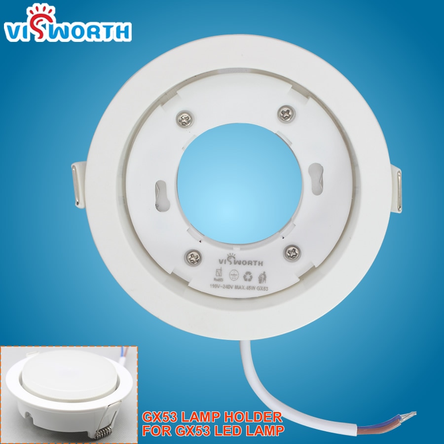 led bases gx53 led lamp holder for gx53 light white body