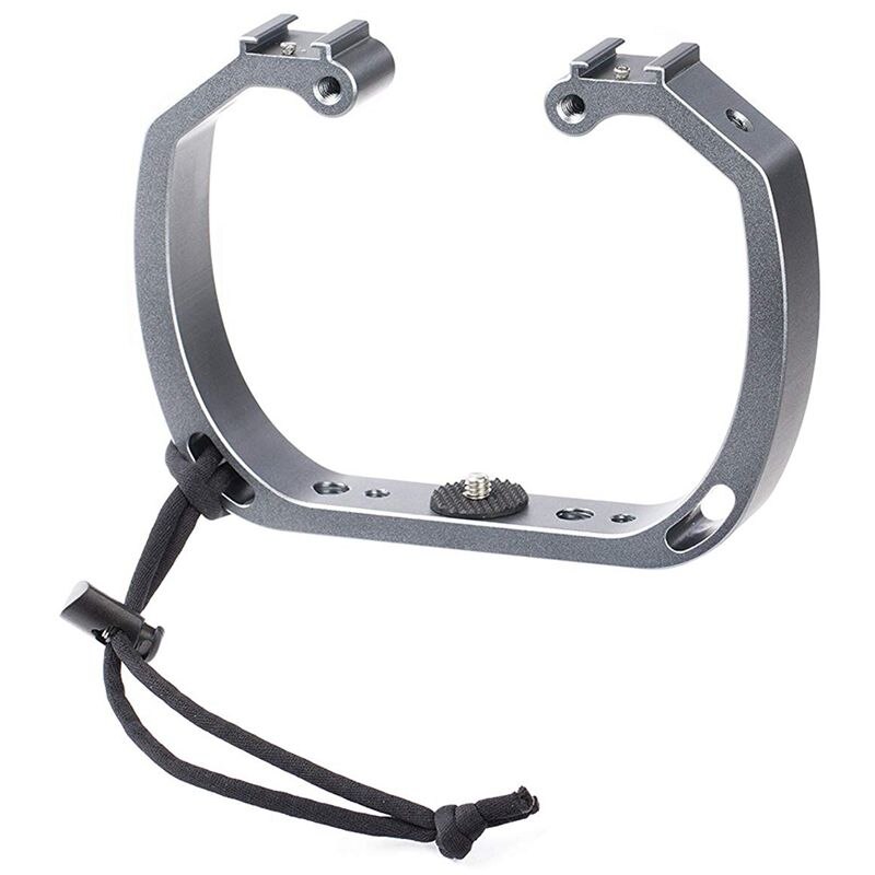 Underwater Diving Rig With Cold Shoe Mounts & Wrist Strap For Goprohero3, Hero4, Hero5, Hero6, Hero7 And Other Waterproof Action