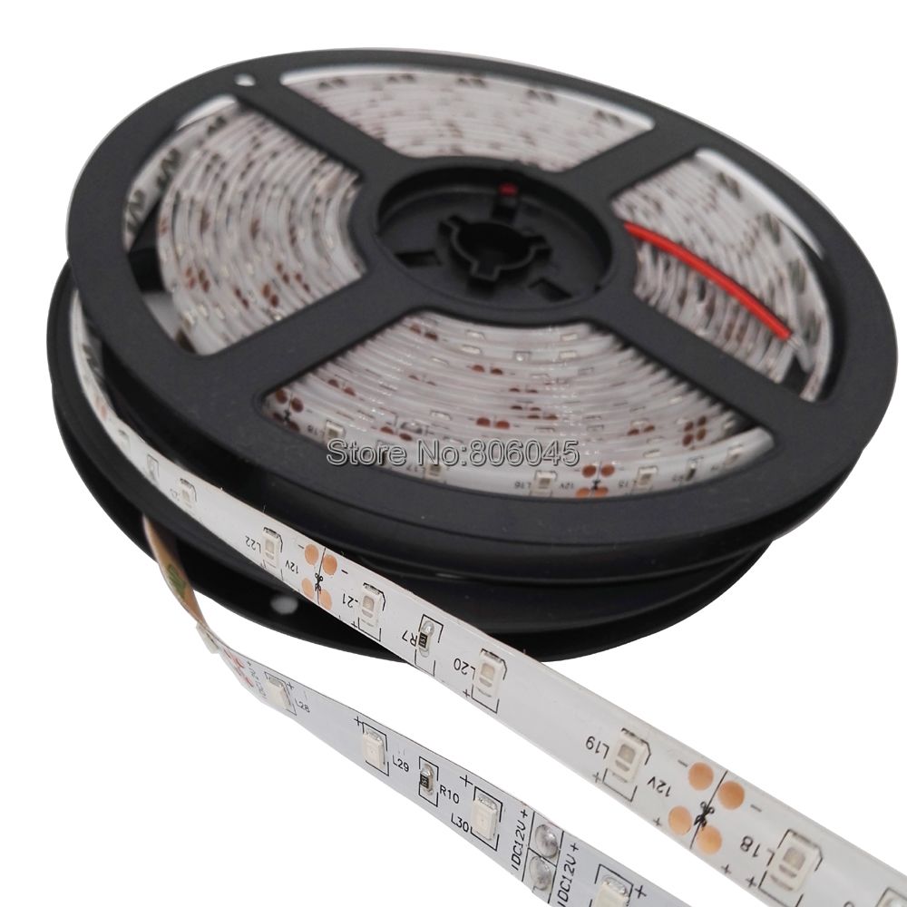 5m DC 12V SMD 2835 UV Purple Flexible LED Strip Light 60LED/M IP20 Non-waterproof / IP65 Waterpoof Flexible LED Stripe Rope