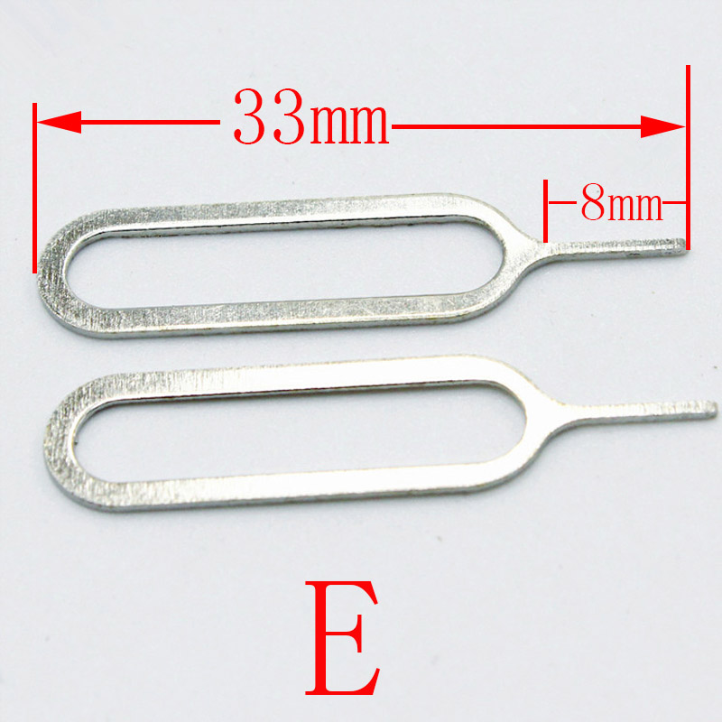 Plateau de carte Sim universel en métal, 1000 pièces/lot, broche d'éjection, aiguille de retrait, éjecteur pour téléphone portable