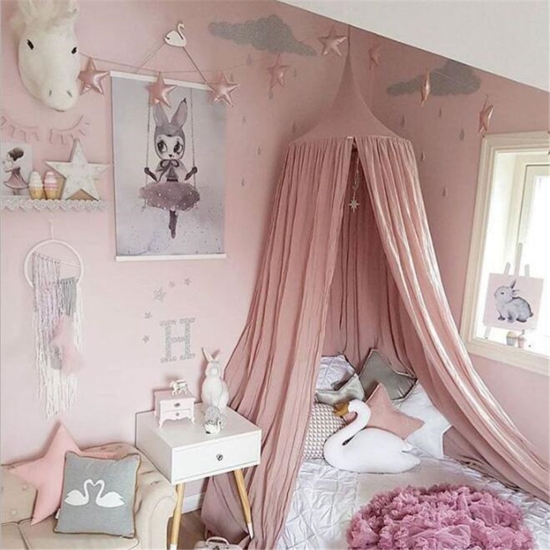 Thuis Hung Dome Klamboe Voor Bed Katoenen Beddengoed Dome Bed Canopy Voor Kid Kinderen Baby Lezen Spelen Room Decor