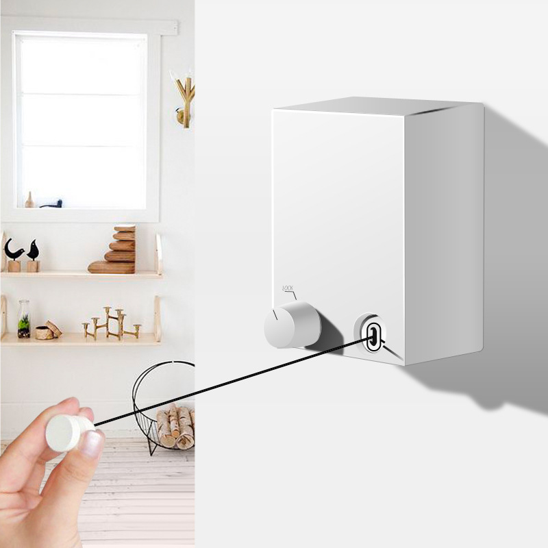 Corde à linge Invisible rétractable, support de séchage magique, pas de perçage pour vêtements d&#39;intérieur et d&#39;extérieur, cintre mural: Style B