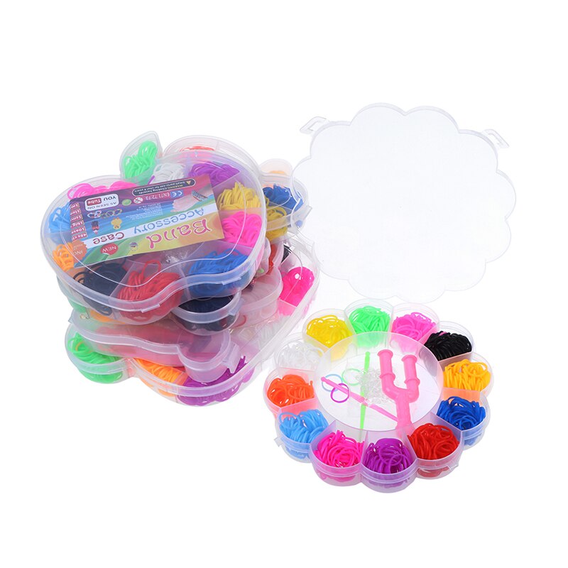 600pcs Loom Rubber DIY Band Bracelet Toys For Girl Craft Lacing Toy Woven Lace Bracelet Toy
