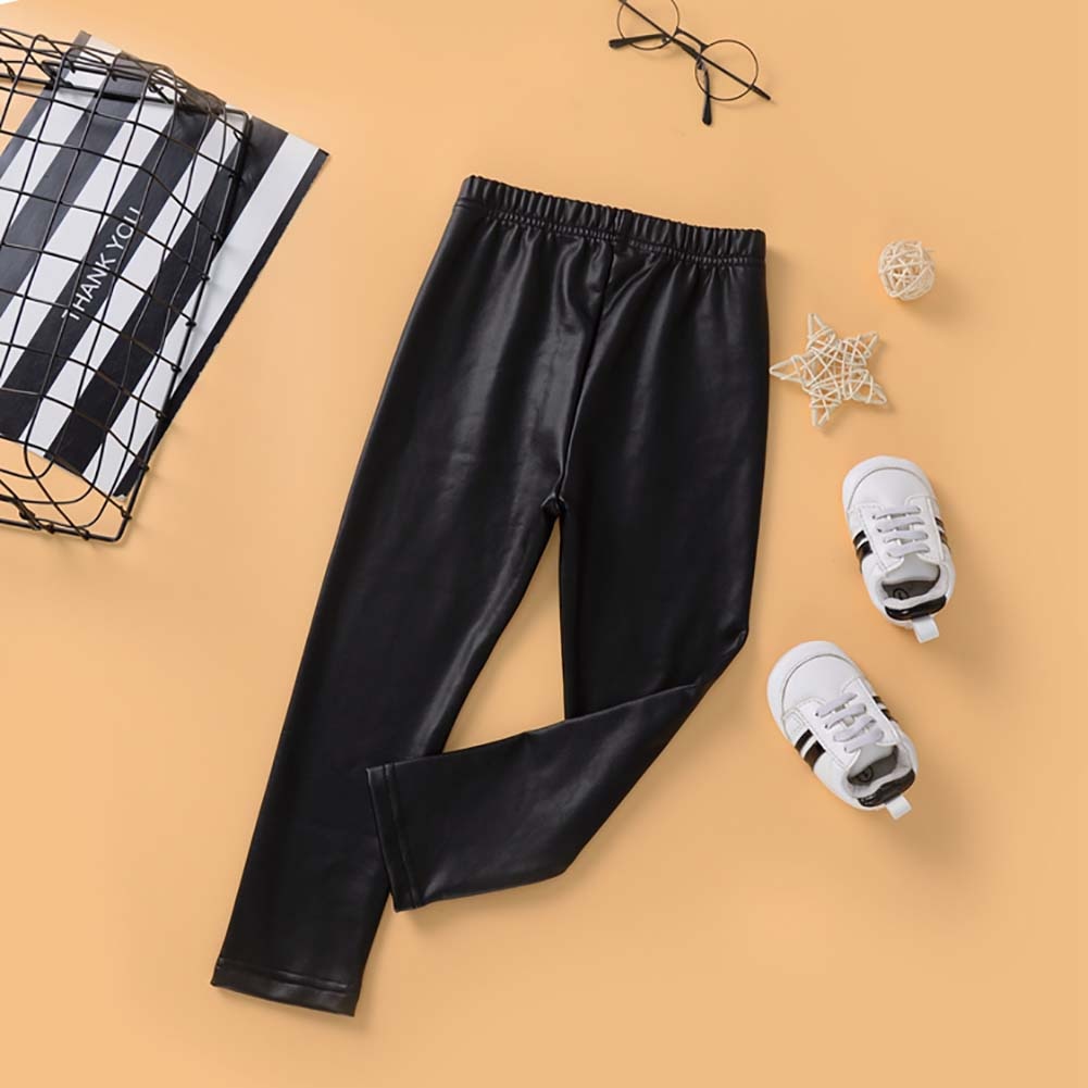 Baby Mädchen Gamaschen freundlicher Feste Gamaschen Bleistift Hosen freundlicher Warme Hosen Faux PU Leder Leggings Dünne Schlauch