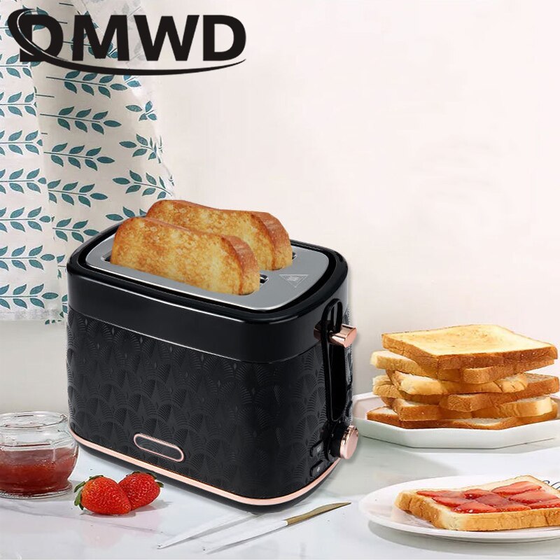 Household Mini Toaster Automatic Baking Bread Oven Sandwich Maker Heater Warmer Breakfast Machine 2 Slices Slots Toast Grill EU