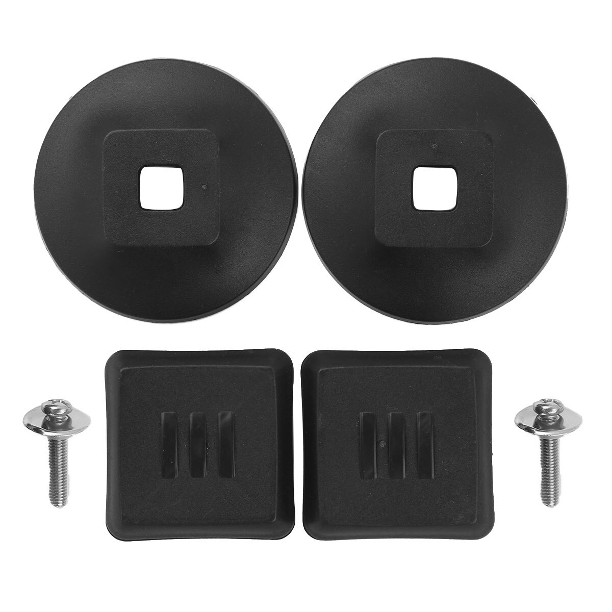 2 Sets Lid Knob Handle Kit Universal Replacement Kitchen Cookware Pot Pan Lid Cover Knob Handle with Screw Rubber Gasket Washer: Type A Black
