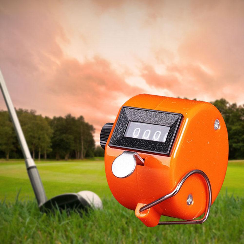 1x Hand Tally Counter metal counter 4 digit Manual counters Pressing the manual counter People Counting Clicker Golf Points: Orange