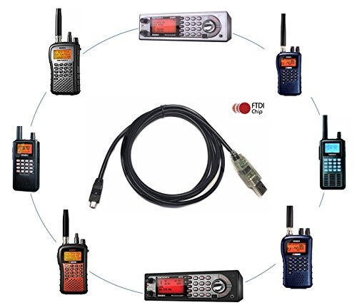 USB RS232 to Mini 4p adapter cable FTDI Programming Cable and Remote Control for Uniden Scanner USB-1 Replacement