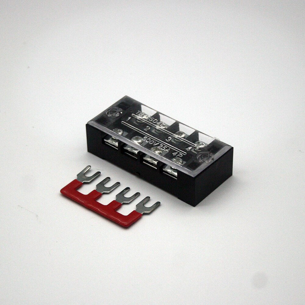 Schroef Terminal Block Strip 600V 25A Tb-2503 Tb-2504 Tb-2506 Tb-250 8 tb-2510 Tb-2512 Met 1Pcs Korte Connector