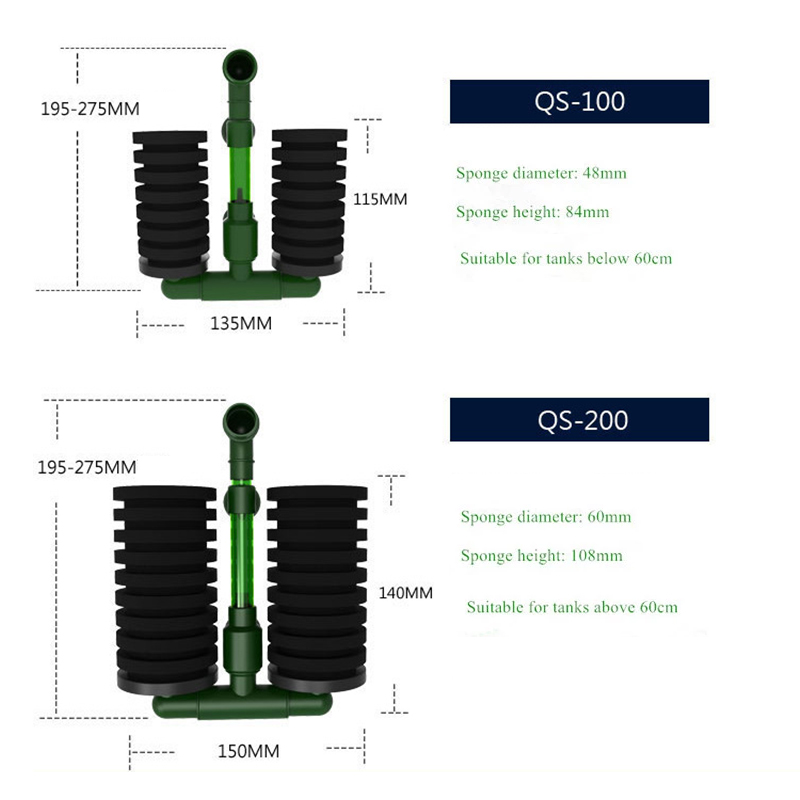 Aquarium Filter Aquarium Garnalen Vijver Luchtpomp Biochemische Spons Filter Bio Sponge Filter Aquarium Filtratie Filter