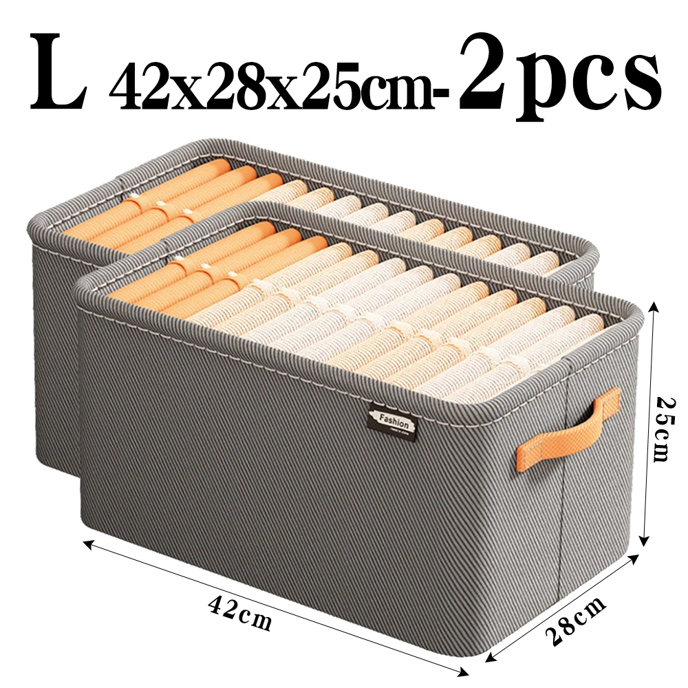 Thicken Clothes Organizer Pants Sweater Storage Cabinets Drawers Organizer Jeans Storage Box Wardrobe Clothes Storage Organizers: Ivory