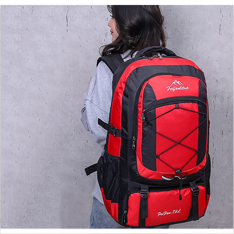 75L Waterproof unisex men backpack travel pack sports bag pack Outdoor Camping Mountaineering Hiking Climbing backpack for male