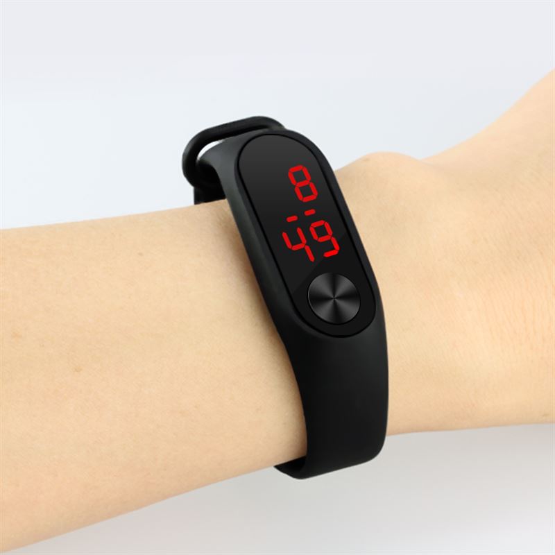 Vier Kleuren Kinderen Digitale Horloge Led Sport Horloge Casual Silicone Voor Kids Horloges Horloge Armband