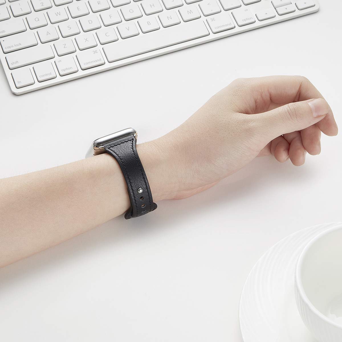 Voor Garmin Venu SQ2 SQ muziek lederen band armband vervangende band