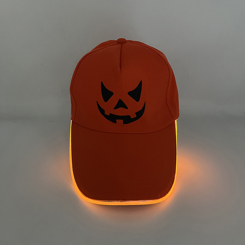 Sombrero de béisbol brillante con luz LED, gorra luminosa de Hip Hop para Rap, DJ, baile, club nocturno, Bar, accesorios de , suministros de sombrero de hip hop de neón: YELLOW