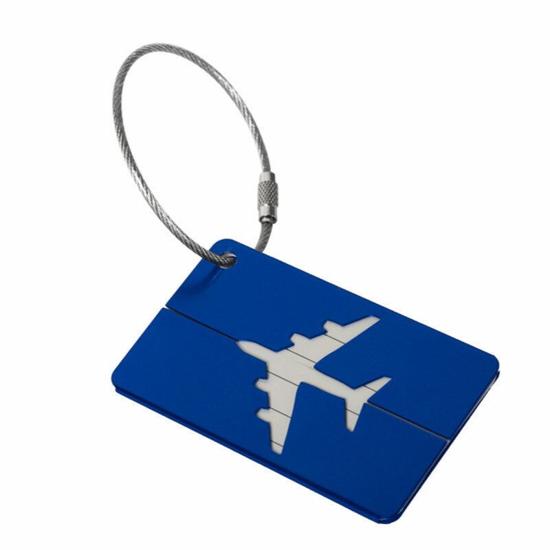 Aluminium Alloy Luggage Tags Plane shape Baggage Name Tags Suitcase Address Label Holder Travel Accessories